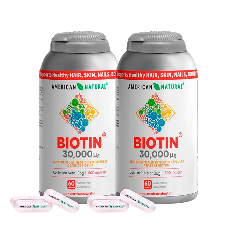 Biotina 120 Cáps. - 2 Frascos Máximo Efecto