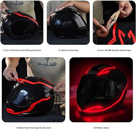 LUCES LED PARA CASCO DE MOTO