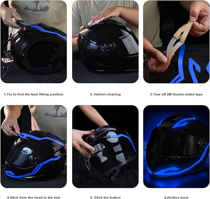 LUCES LED PARA CASCO DE MOTO